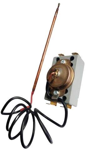 Термостат WQS110-12T2 для бойлера защитный с тонким капилляром Ø4мм