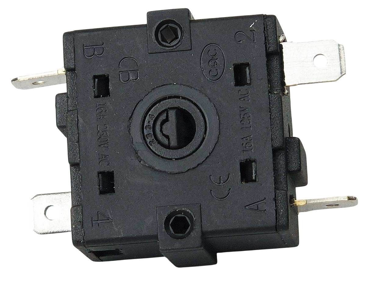Перемикач поворотний для бойлера 16А 250V T125 на 4 контакти