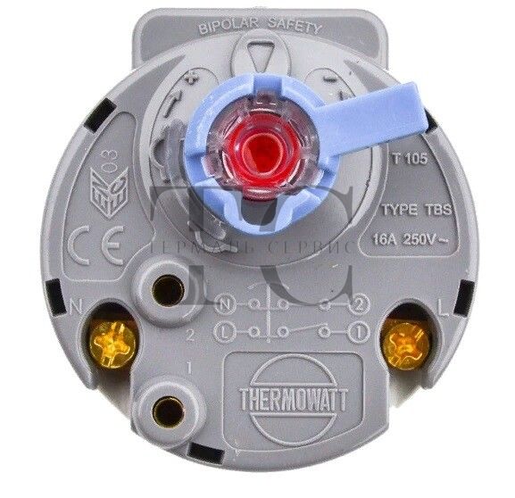 Терморегулятор TBS 16А, L-220мм для бойлера Аристон 65114891 c флажком регулировки