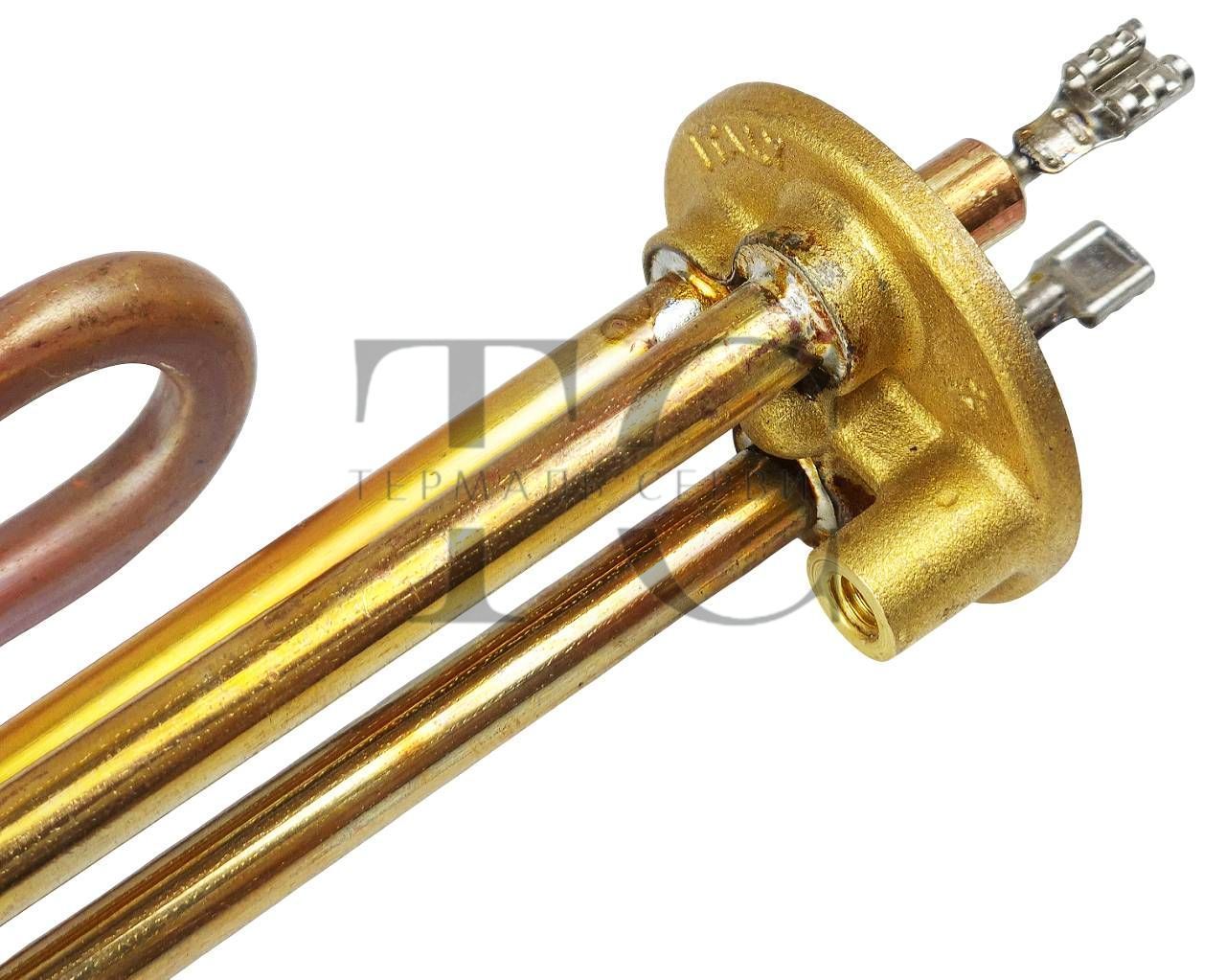 Тен для бойлера Ariston 1500Вт мідний анод М6 подовжені контакти фланець &Oslash;48мм Thermowatt