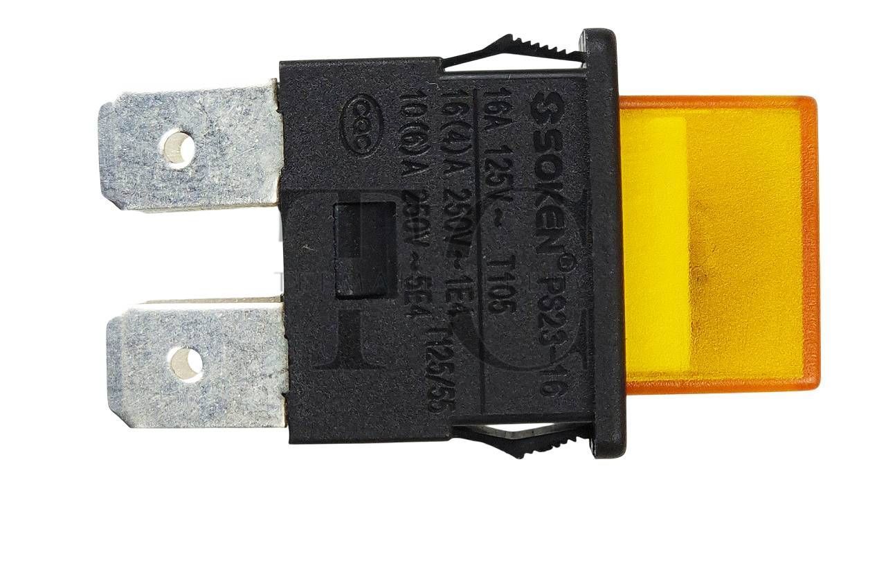 Кнопка для бойлера Soken PS23-16 16А жовта