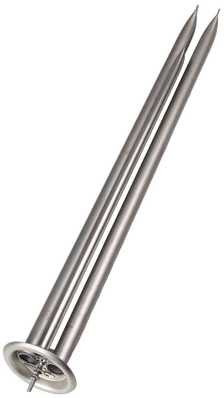 Фланець колба для двох сухих тенів Ø63 L-420mm нержавіюча сталь анод М6
